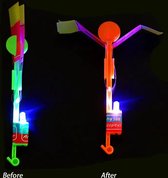 Lichtgevende Katapult + Rocket - 5 stuks - Kinder speelgoed - Buiten speelgoed - Sinterklaas - Kerst - Kinder activiteit -