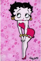 Plaque murale en métal Betty Boop Rose - 20 x 30 cm