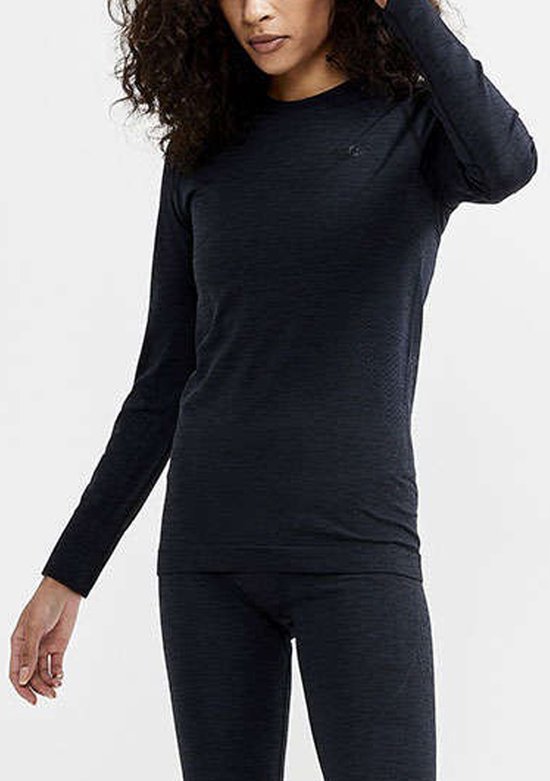 CRAFT CORE DRY ACTIVE COMFORT LS W Dames Thermoshirt - Zwart — afbeelding 3