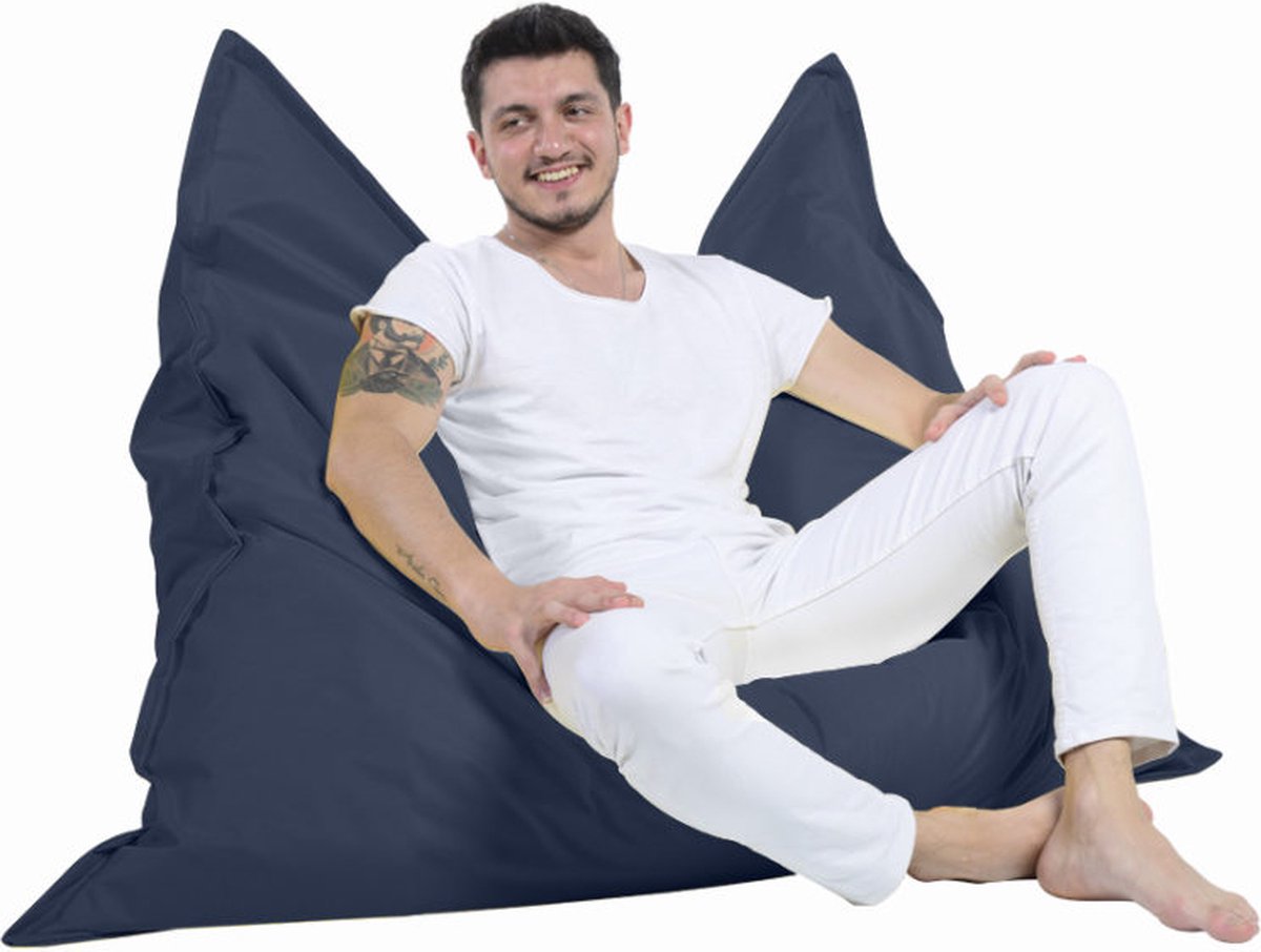 Xoft Living - Zitzak Zitkussen - 130x150 - Donker Blauw - Volwassenen & Kinderen