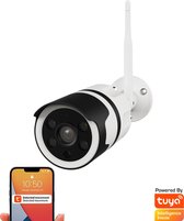 Denver Beveiligingscamera Buiten - Camera met Nachtzicht - Tuya App - WiFi - Full HD - 1080P - Bewegingsdetectie - IOC233 - Wit