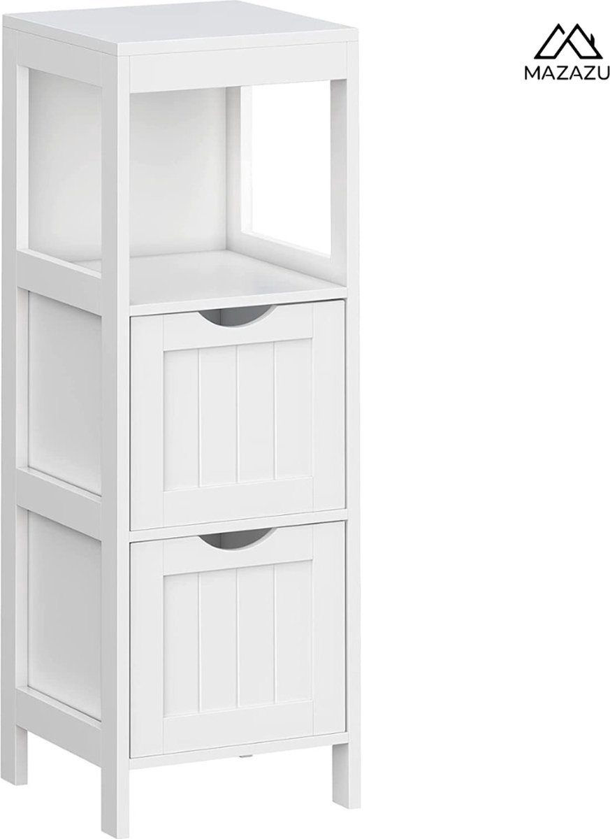 MIRA Home - Badkamerkasten - kast - Hout - Wit - 30x30x89