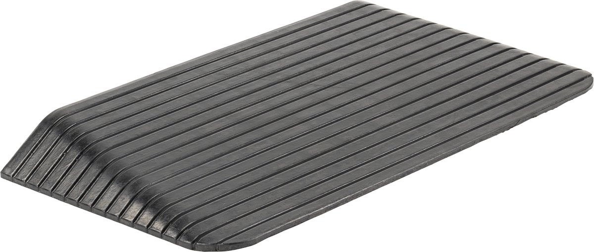 Goedkoopste Rubberen drempelhulp 7,6 cm - 76 mm - Antislip - Oprijplaat Drempelhelling Drempelplaat Oprijhelling - 90 cm breed