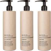 The Spa Collection - Bergamote - Nettoyant cheveux + corps - Après-shampooing - Savon pour les mains - 400 ml - Flacon pompe - Set de 3