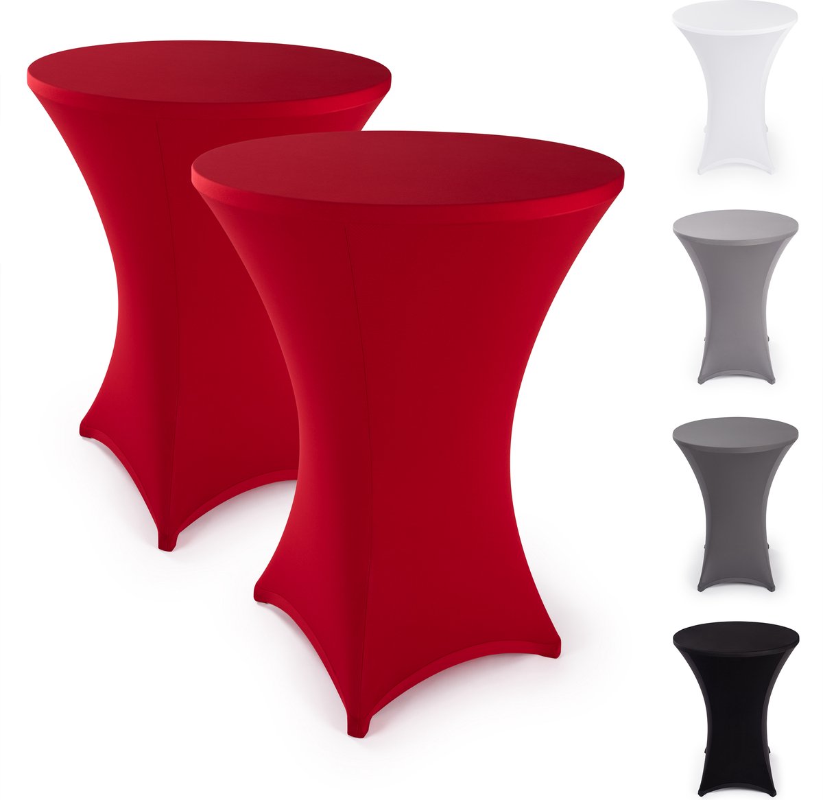 Blumtal Statafelrok - Stretch Cover - 70 - 75 cm - Rood - Set van 5