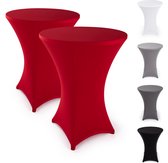Jupe de table debout Blumtal - Housse Stretch - 70 - 75 cm - Rouge - Set de 5