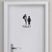 Toilet sticker Man/Vrouw 10 | Toilet sticker | WC Sticker | Deursticker toilet | WC deur sticker | Deur decoratie sticker