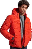 Superdry Hooded Sports Puffr Jacket Heren Jas - Bright Red - Maat Xl