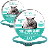 Feromonen halsband kat Turquoise - 2 stuks - Antistress middel voor katten - antistress halsband - feromonenhalsband kat