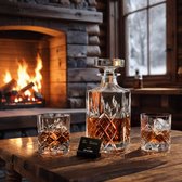 Ensemble de whisky en cristal fait à la main Royal en coffret cadeau par GDLF