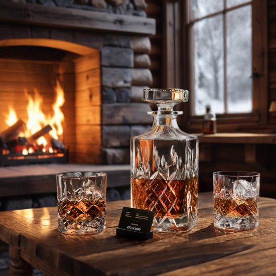 Ensemble de whisky en cristal fait à la main Royal en coffret cadeau par  GDLF | bol