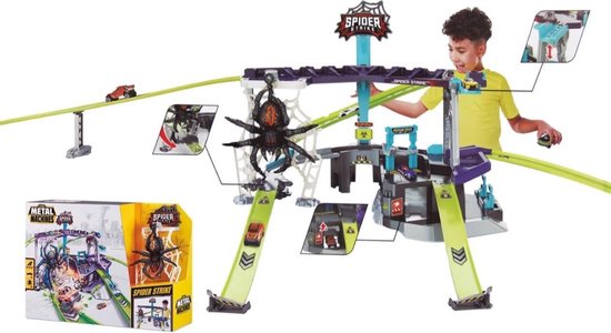 Zuru Road Machines Spider Strike Inclusief racebaan, raceauto en spin