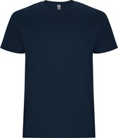 2 Pack T-shirt's unisex met korte mouwen 'Stafford' Donkerblauw - L