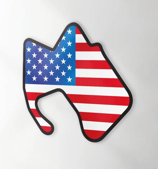 Circuit Sticker Met Vlag Laguna Seca - Set van 2 Stickers - 10 cm breed ...