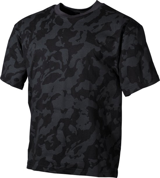 MFH US T-Shirt - korte mouw - Night camouflage - 170 g/m² - MAAT 6XL