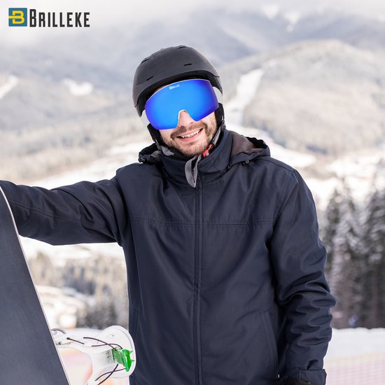 Anti-condens Bril KAPVOE Zelftonende Skibril Met Magnetische Lenzen - Anti-Condens, UV400, Helmcompatibel, Voor Skiën En Snowboarden OTG Skibril