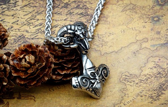 [Two Ravens] Thor Hamer Ketting - Mjolnir Hanger - Viking Sieraden ...