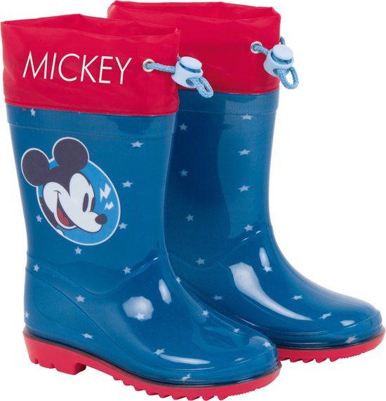 Bottes de Bottes de pluie pour femmes Arditex Mickey Stars Junior Pvc Bleu foncé / rouge Taille 30