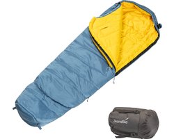 Skandika slaapzak Gjora Junior - Mummieslaapzak voor kinderen, 3-4 seizoenen, 190/160 × 50 cm, meegroeiend, nylon ripstop, compact, opbergzak | Outdoor & indoor kinderslaapzak, camping, wandelen