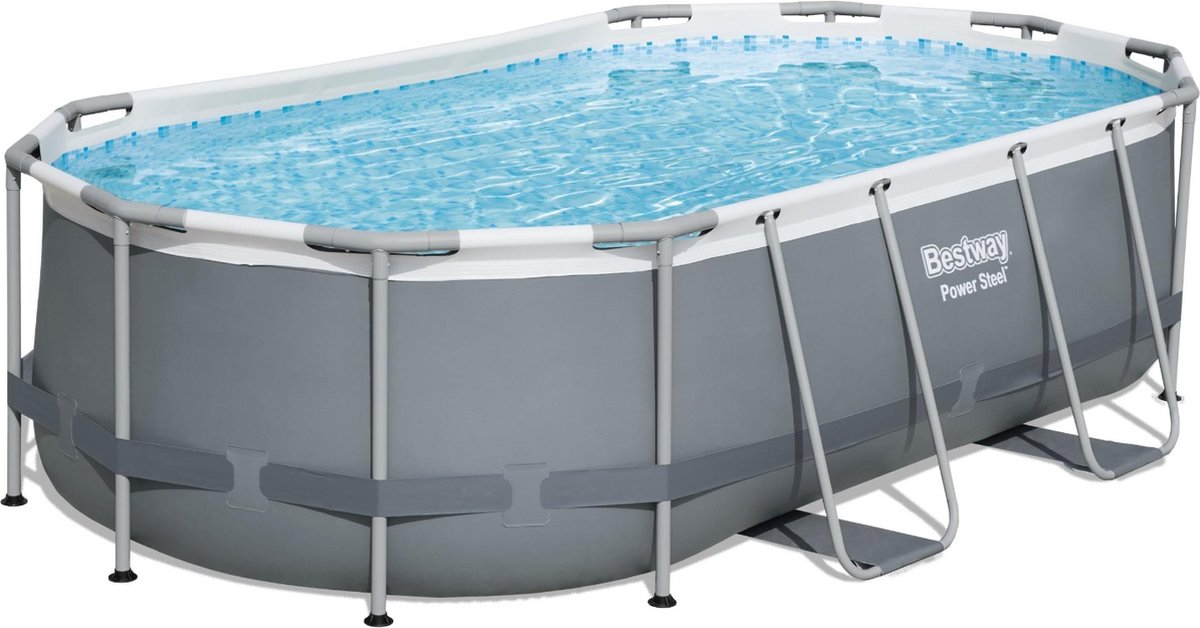 Bestway Zwembadset Power Steel ovaal 427x250x100 cm 56620
