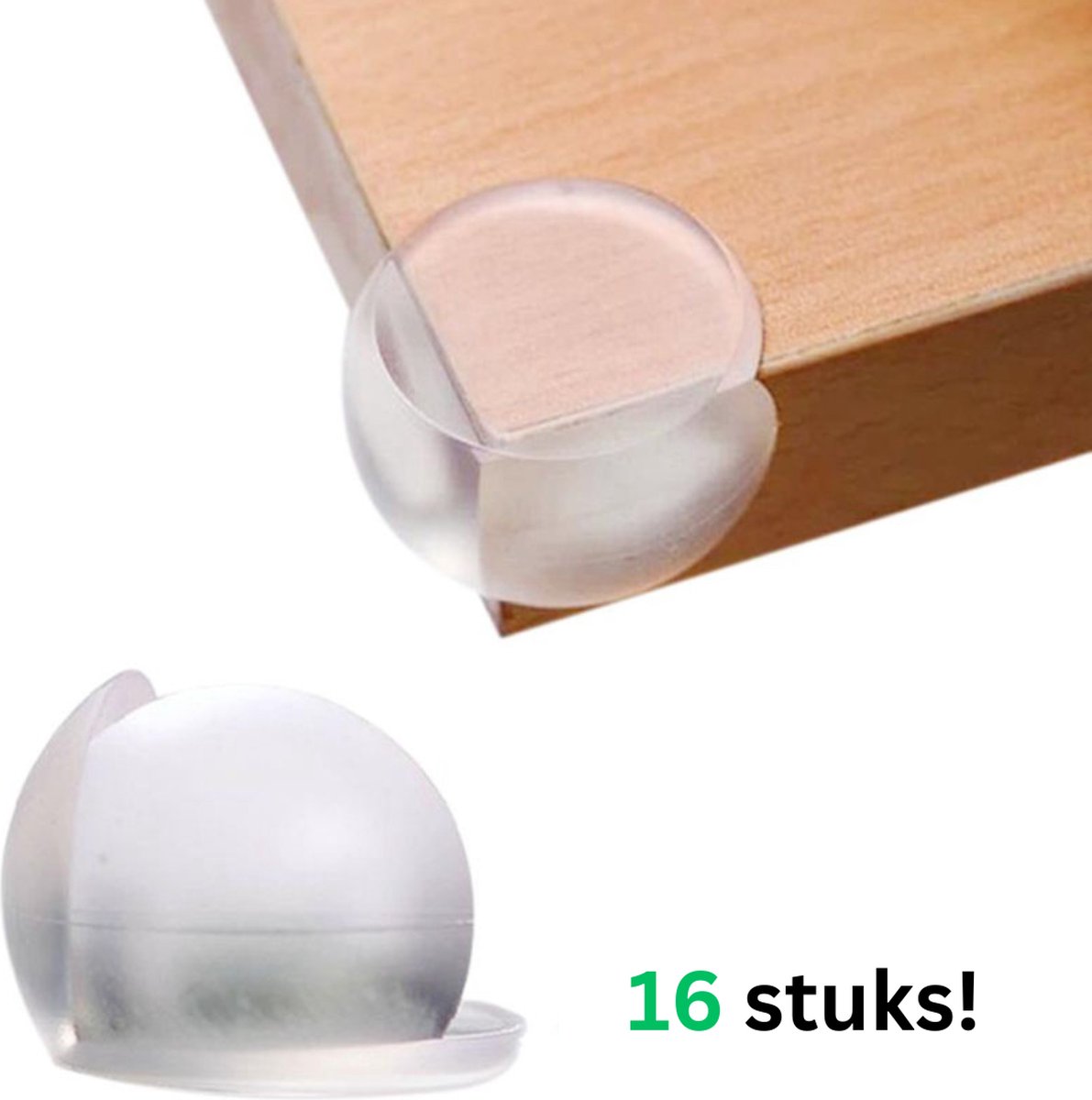 MOZY - Siliconen Hoekbeschermers - Transparant - 16 stuks - Zelfklevend - Tafelbeschermers - Tafel Hoekbeschermer - Beschermhoeken - Veiligheid - Tafelhoek Beschermer - Bescherming Baby en Peuter - Hoekbescherming voor Kinderen