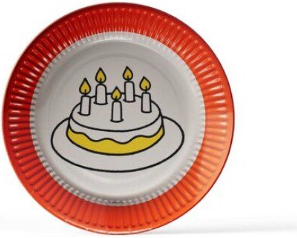 Nijntje Verjaardag bordjes 8 stuks van 18 cm