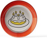 Forfait fête Nijntje 3 pièces - 8 assiettes, ligne de drapeau 6 mètres, 6 ballons - jaune orange bleu