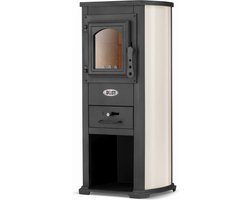 Houtkachel - binnen - antraciet & beige - 8,5kW