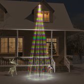 vidaXL - Vlaggenmast - kerstboom - 732 - LED's - meerkleurig - 500 - cm