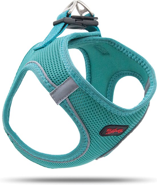 Foto: Tailpetz air mesh harness hondenharnas hondentuig hondentuigje kleine hond y tuig hond harnas hond anti trek tuig hond reflecterend maat l emerald