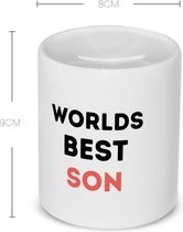 Akyol - worlds best son Spaarpot - Zoon - de beste zoon - verjaardagscadeau - verjaardag - cadeau - cadeautje voor zoon - zoon artikelen - kado - geschenk - gift - 350 ML inhoud