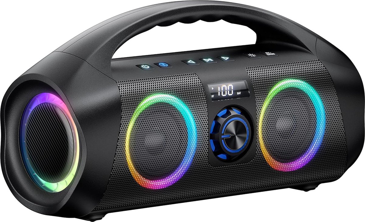 Sounix Draadloze Bluetooth Speaker - Bluetooth Party Speaker - Zwart