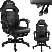 Bol.com tectake - bureaustoel gamestoel burostoel racingstoel Comodo - Met voetensteun - zwart / zwart - 404740 aanbieding