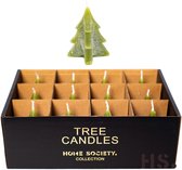 Home Society - Kerstboomkaarsjes - Groen - Set van 12 - Maat M, Middel