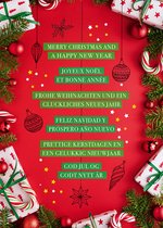 24 Kerstkaarten - Paperclip - Luxe kaarten Met Envelop - Fijne Feestdagen - Merry Christmas