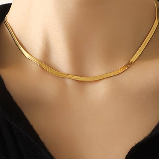 18K Gold Plated Snake Chain Necklace