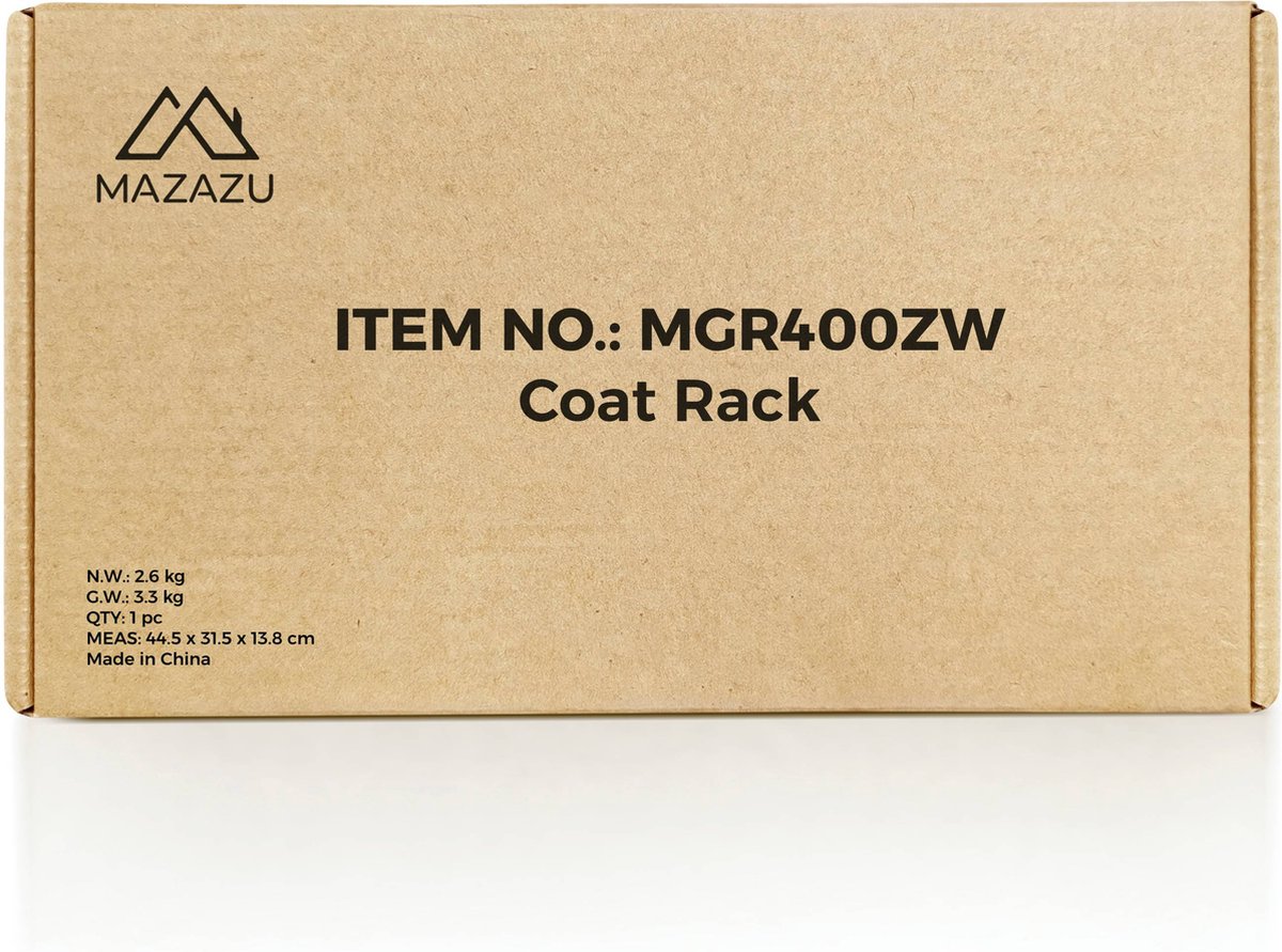 MAZAZU - Garderoberek - Kapstok - Kledingrek - Schoenenrek - Zwart - Metaal/Spaanplaat - 84x34x183 – foto 6