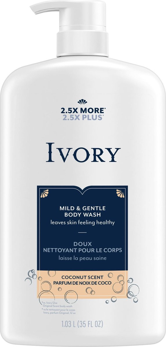 Ivory - Mild and Gentle Body Wash - Coconut Scent - 1.03 L