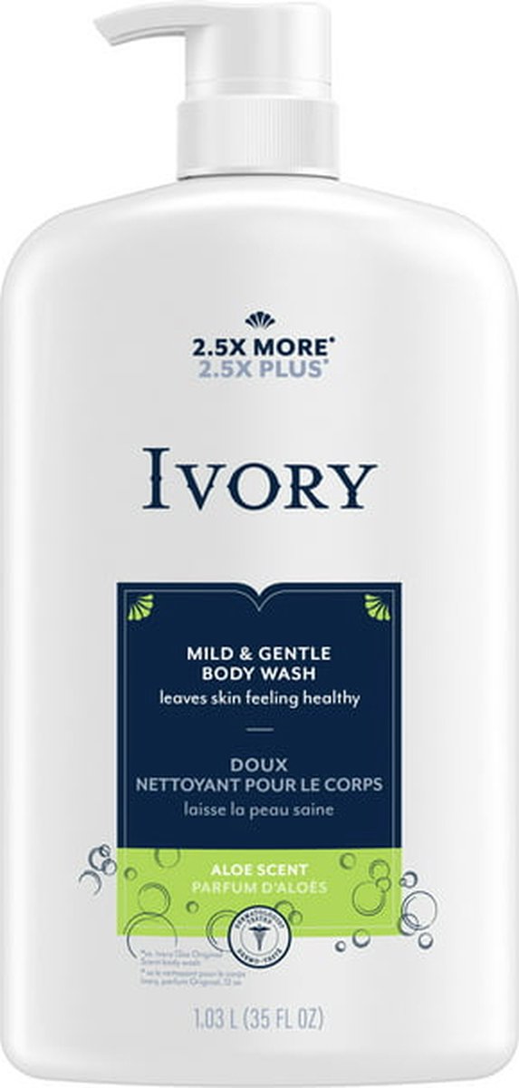 Ivory - Mild and Gentle Body Wash - Aloe Scent - 1.03 L