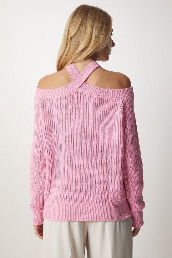 xxxiticat Crop Pullover voor Dames, Elegant, Slank, Mouwloos, met Rollkraag, Brede Schouders, Gebreide Trui, Pullover AP-M