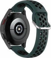By Qubix Siliconen sportbandje met gesp - Donkergroen + zwart - Xiaomi Mi Watch - Xiaomi Watch S1 - S1 Pro - S1 Active - Watch S2