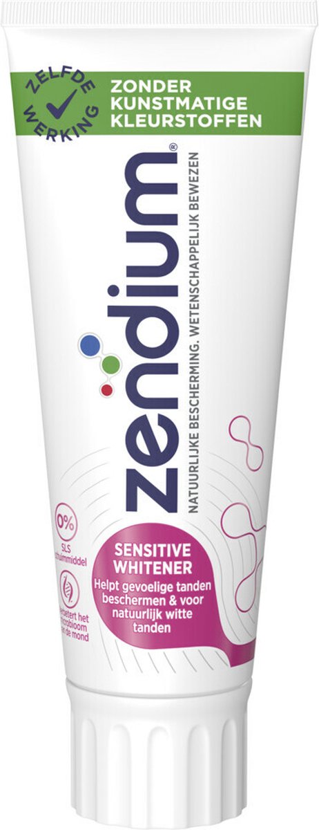5x Zendium Tandpasta Sensitive Whitener 75 ml