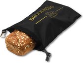 BREADNODIG®️ - Sac à pain réutilisable - 100% fabriqué à partir de bouteilles PET recyclées - Corbeille à pain - Sac à pain pour boulangers amateurs - Sac de congélation - Zéro déchet - Zwart