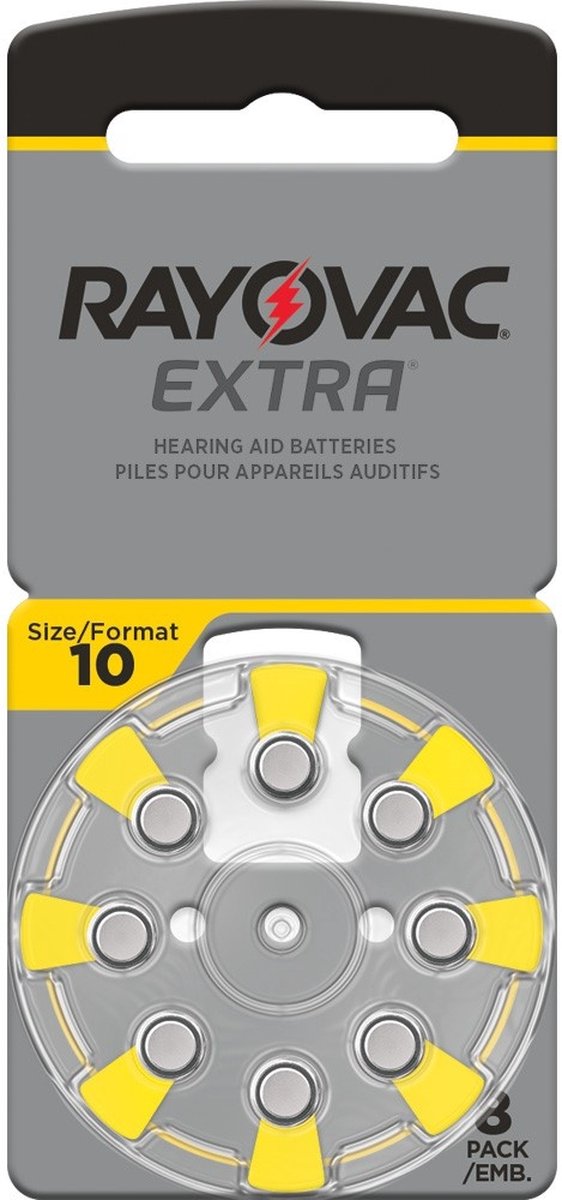 Rayovac 10 - PR70 Extra - 8 pack - 10 pakjes - 80 batterijen