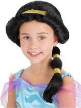 Smiffys - Girls Arabian Princess Pruik Kinderen - Zwart