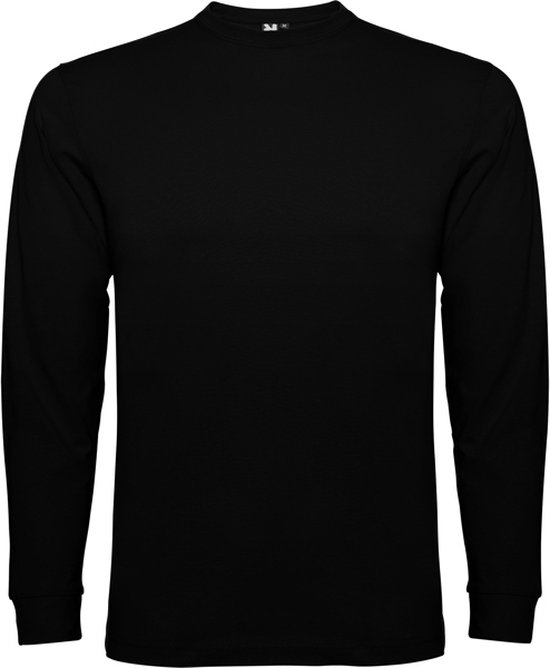 3 Pack Zwart Effen t-shirt lange mouwen model Pointer merk Roly maat 2XL