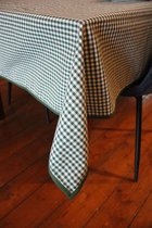 Geruit Tafelkleed Kleine ruit groen 140 rond (Strijkvrij) - boerenbont - picknick - traditioneel - vintage