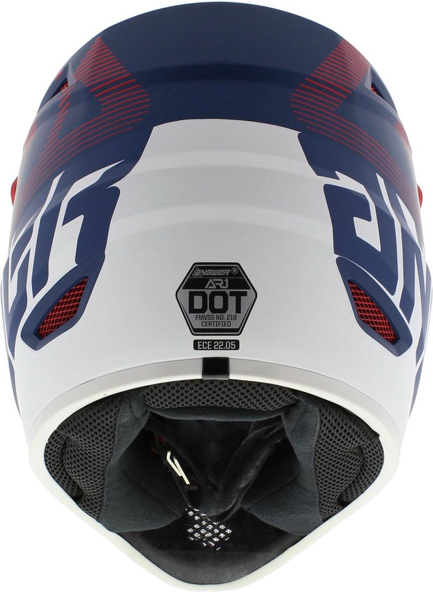 Casque motocross enfant Answer AR1 Bold bleu rouge mat - YS 47-48