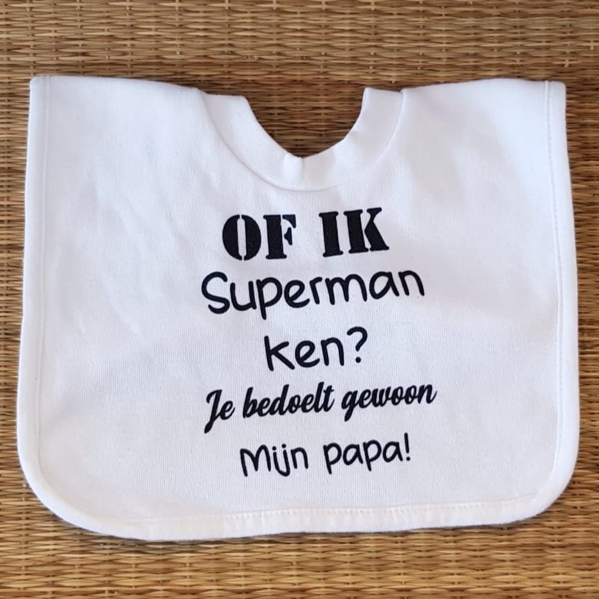 Baby slabbetje cadeau tekst papa superman zwangerschap bekendmaking aankondiging voor de liefste aanstaande geboorte gaat worden jullie worden je wordt zwangerschapsaankondiging eerste vaderdag