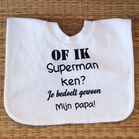 Baby slabbetje cadeau tekst papa superman zwangerschap bekendmaking aankondiging voor de liefste aanstaande geboorte gaat worden jullie worden je wordt zwangerschapsaankondiging eerste vaderdag